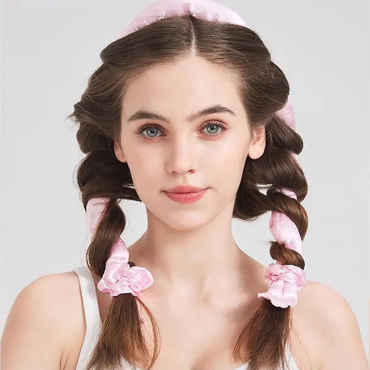 Heatless Curling Rod Headband + Hair Claw Clip (2-Piece Set) – No-Heat Soft Waves Styling Tool