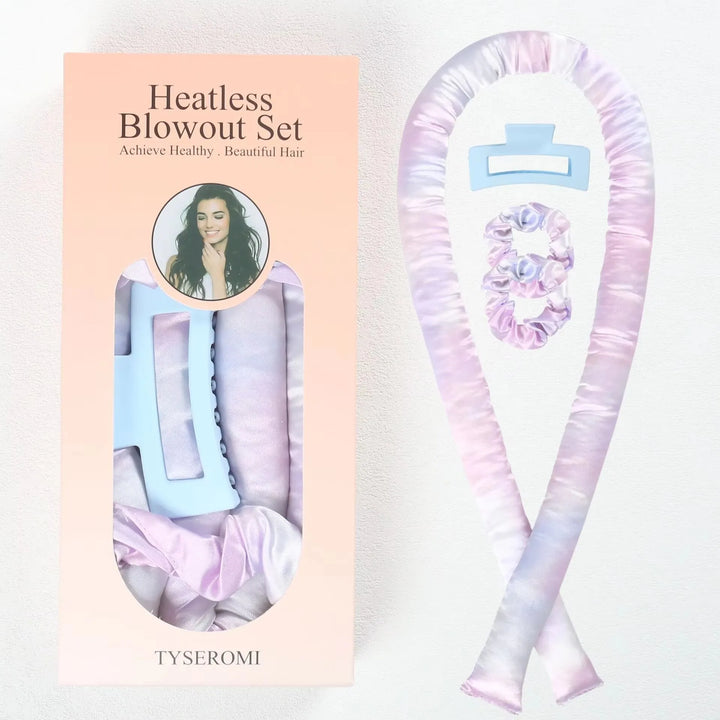 Heatless Curling Rod Headband + Hair Claw Clip (2-Piece Set) – No-Heat Soft Waves Styling Tool