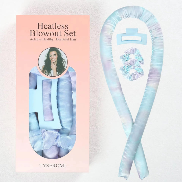 Heatless Curling Rod Headband + Hair Claw Clip (2-Piece Set) – No-Heat Soft Waves Styling Tool